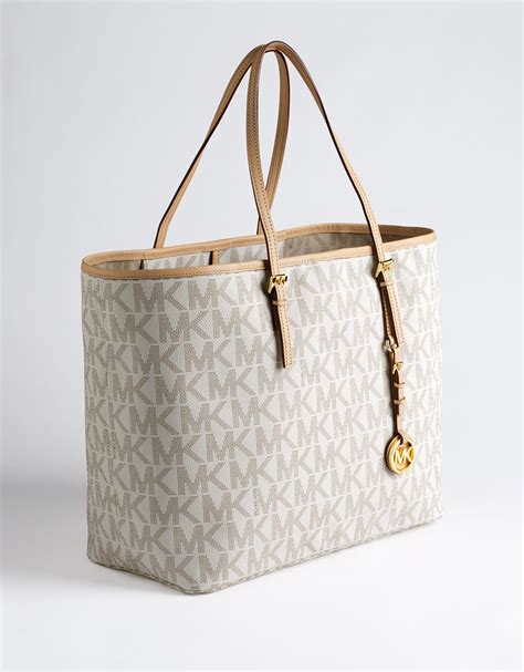 michael kors white signature bag|michael kors signature logo handbags.